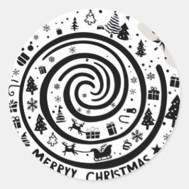 メリークリスマス ラウンドシール