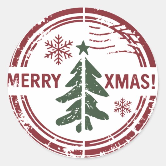 メリークリスマス ラウンドシール (正面)