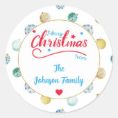 メリークリスマス ラウンドシール (正面)