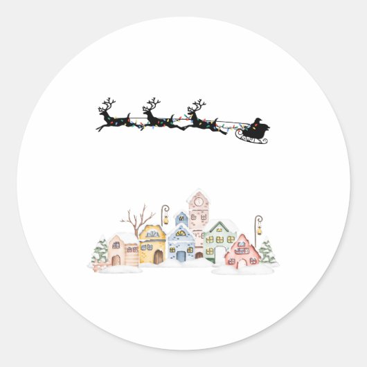 メリークリスマス ラウンドシール (正面)