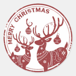 メリークリスマス ラウンドシール
