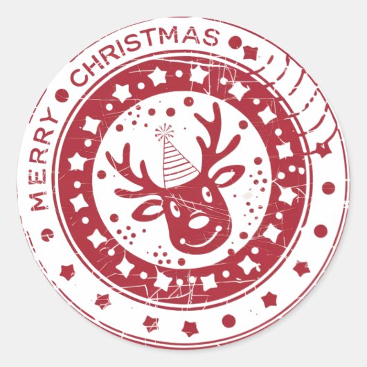 メリークリスマス ラウンドシール (正面)