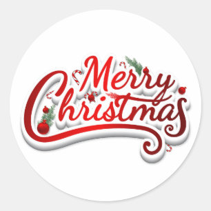 メリークリスマス ラウンドシール