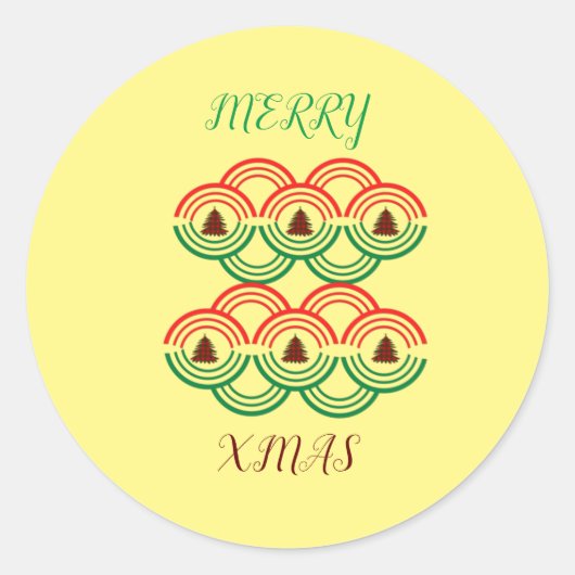 メリークリスマス ラウンドシール (正面)