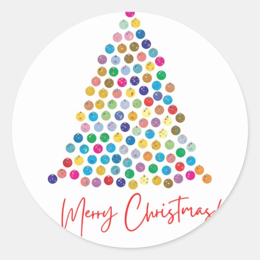 メリークリスマス ラウンドシール (正面)