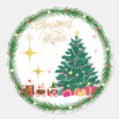 メリークリスマス ラウンドシール (正面)