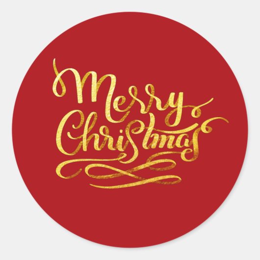 メリークリスマス ラウンドシール (正面)