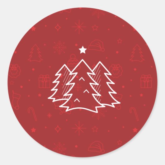 メリークリスマス ラウンドシール (正面)