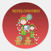 メリークリスマス ラウンドシール (正面)