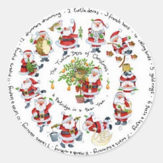 メリークリスマス ラウンドシール (正面)