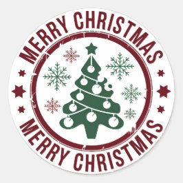 メリークリスマス ラウンドシール