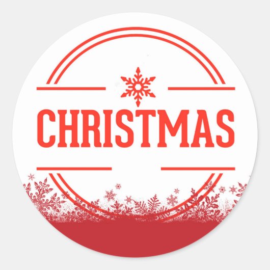 メリークリスマス ラウンドシール (正面)
