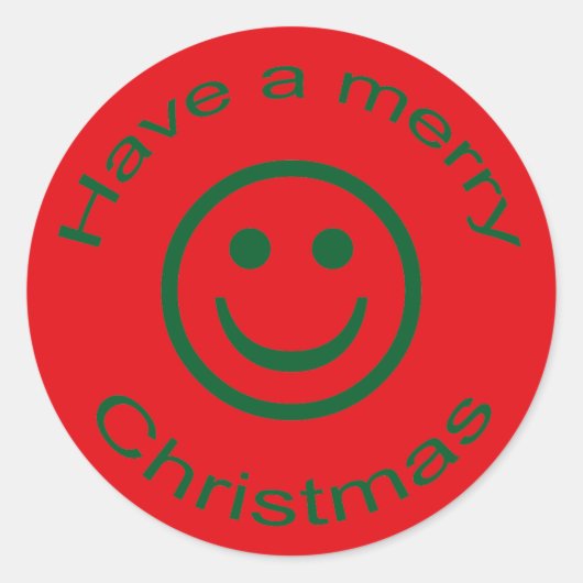 メリークリスマス ラウンドシール (正面)