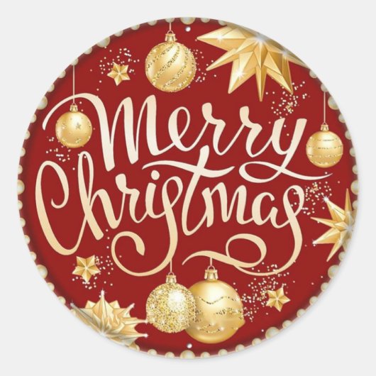 メリークリスマス ラウンドシール (正面)