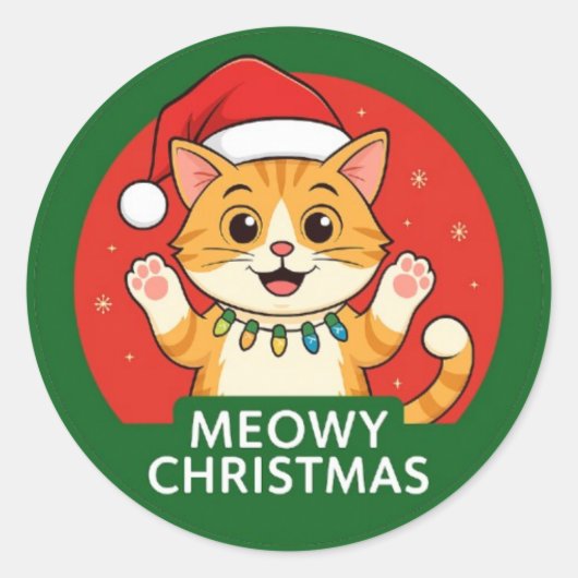 メリークリスマス ラウンドシール (正面)