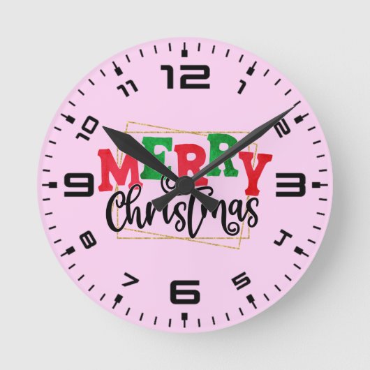 メリークリスマス ラウンド壁時計 (正面)