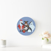 メリークリスマス ラウンド壁時計 (ホーム)