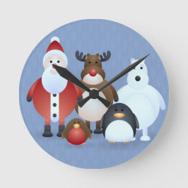 メリークリスマス ラウンド壁時計