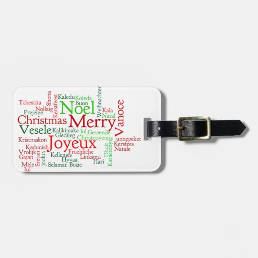 メリークリスマス ラゲッジタグ (正面横)