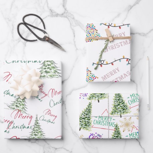 メリークリスマス ラッピングペーパーシート (正面)