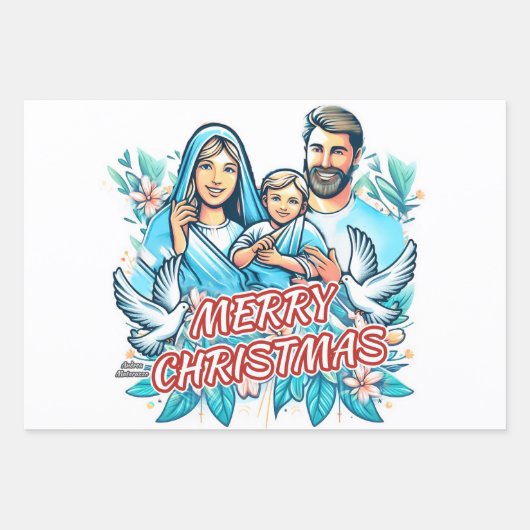 メリークリスマス ラッピングペーパーシート (正面)