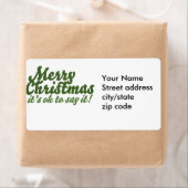 メリークリスマス ラベル (インサイチュ)