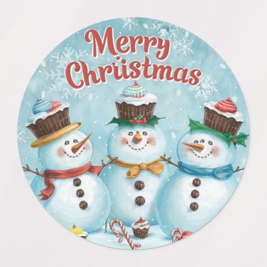 メリークリスマス ラベル (デザイン1)