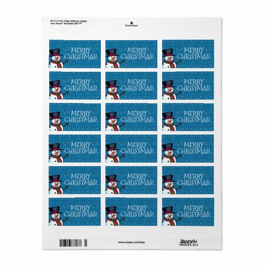 メリークリスマス ラベル (フルシート)