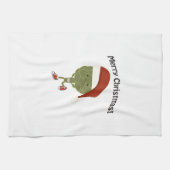 メリークリスマス!ランニングアーティチョーク キッチンタオル (横)