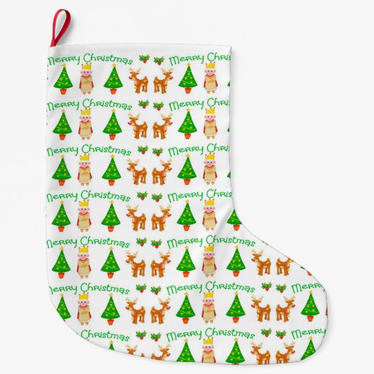 メリークリスマス ラージクリスマスストッキング (正面)
