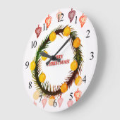 メリークリスマス ラージ壁時計 (傾斜)