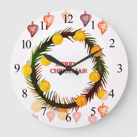 メリークリスマス ラージ壁時計 (正面)
