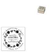 メリークリスマス |リースファミリ差出人住所 ラバースタンプ (押印)