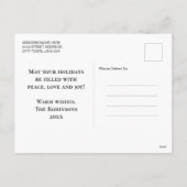 メリークリスマス ルースティックレッドバイソンプレイド写真 シーズンポストカード (裏面)