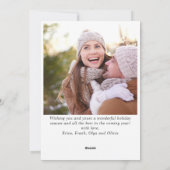 メリークリスマス　ルースティック４　フォト　グリーティング　ＱＲコード シーズンカード (裏面)