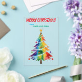 メリークリスマス レインボーカード 個人用 アクリル招待状 (インサイチュ (ウェディング))