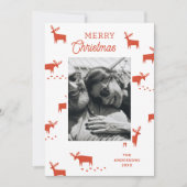 メリークリスマス.レッドウィンターウッドランドトナカイ シーズンカード (正面)