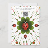 メリークリスマス レディバグ 赤 黒 白 サンキューカード (裏面)