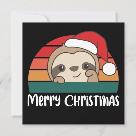 メリークリスマス レトロなスローガンのクリスマス招待状 招待状 (正面)