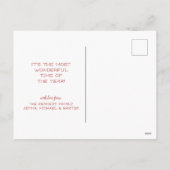 メリークリスマス |レトロサンタクロース&ルドルフ シーズンポストカード (裏面)