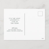 メリークリスマス |レトロ雪だるま シーズンポストカード (裏面)