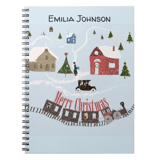 メリークリスマス、レトロ ノートブック (正面)