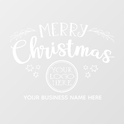 メリークリスマス ロゴと会社名を追加してください ウィンドウサイン (シート)