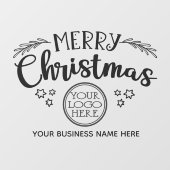メリークリスマス ロゴと会社名を追加してください ウィンドウサイン (シート)