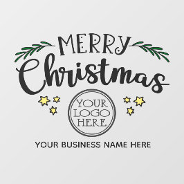 メリークリスマス ロゴと会社名を追加してください ウィンドウサイン