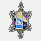 メリークリスマス!ロズウェルNMオーナメント スノーフレークピューターオーナメント (左)