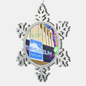 メリークリスマス!ロズウェルNMオーナメント スノーフレークピューターオーナメント (右)