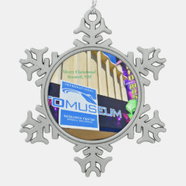 メリークリスマス!ロズウェルNMオーナメント スノーフレークピューターオーナメント