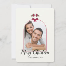 メリークリスマス ロビンと赤いリボン アーチ型