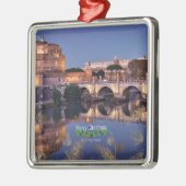 メリークリスマス，ローマ，イタリア メタルオーナメント (左)